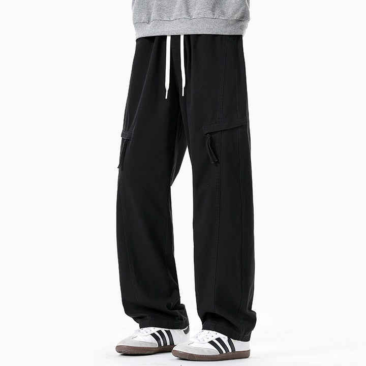 Herren Weite Cargo-Jogginghose im Baggy‑Schnitt mit Kordelbund & Mehrfachtaschen Drune