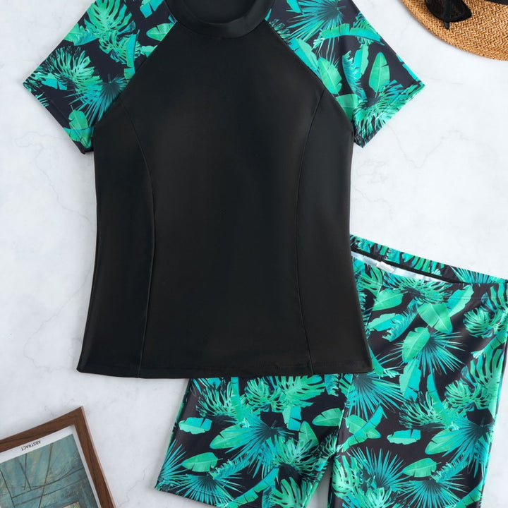 Damen Shirt für Wasseraktivitäten mit tropischem Muster Drune