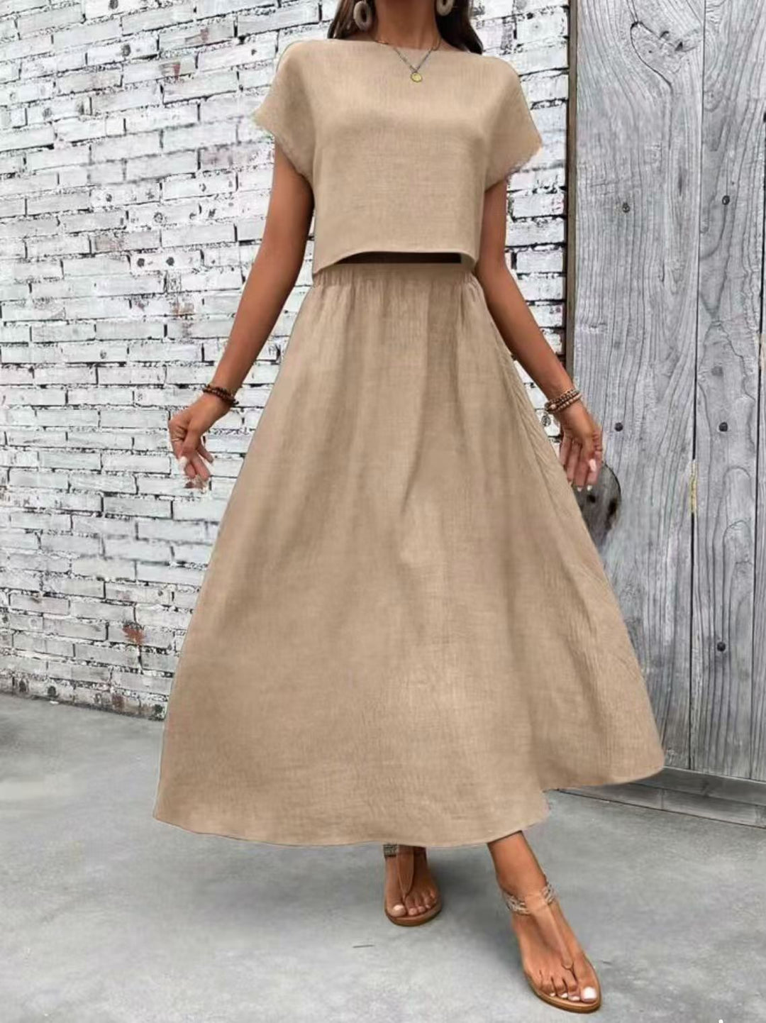 Damen zweiteiliges Sommerkleid Drune