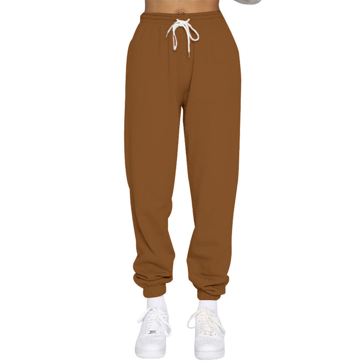 Damen nan taillierte Jogginghose mit hohem Bund Kordelzug und elastischen Knöchelbündchen Drune