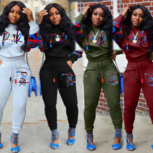 Damen Sportliches Sweatshirt-Set mit bunten Camouflage-Details und komfortablem Schnitt Drune