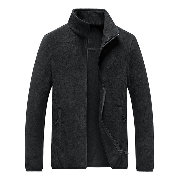 Herren Fleecejacke mit Stehkragen, durchgehendem Reißverschluss und verdeckten Taschen Drune