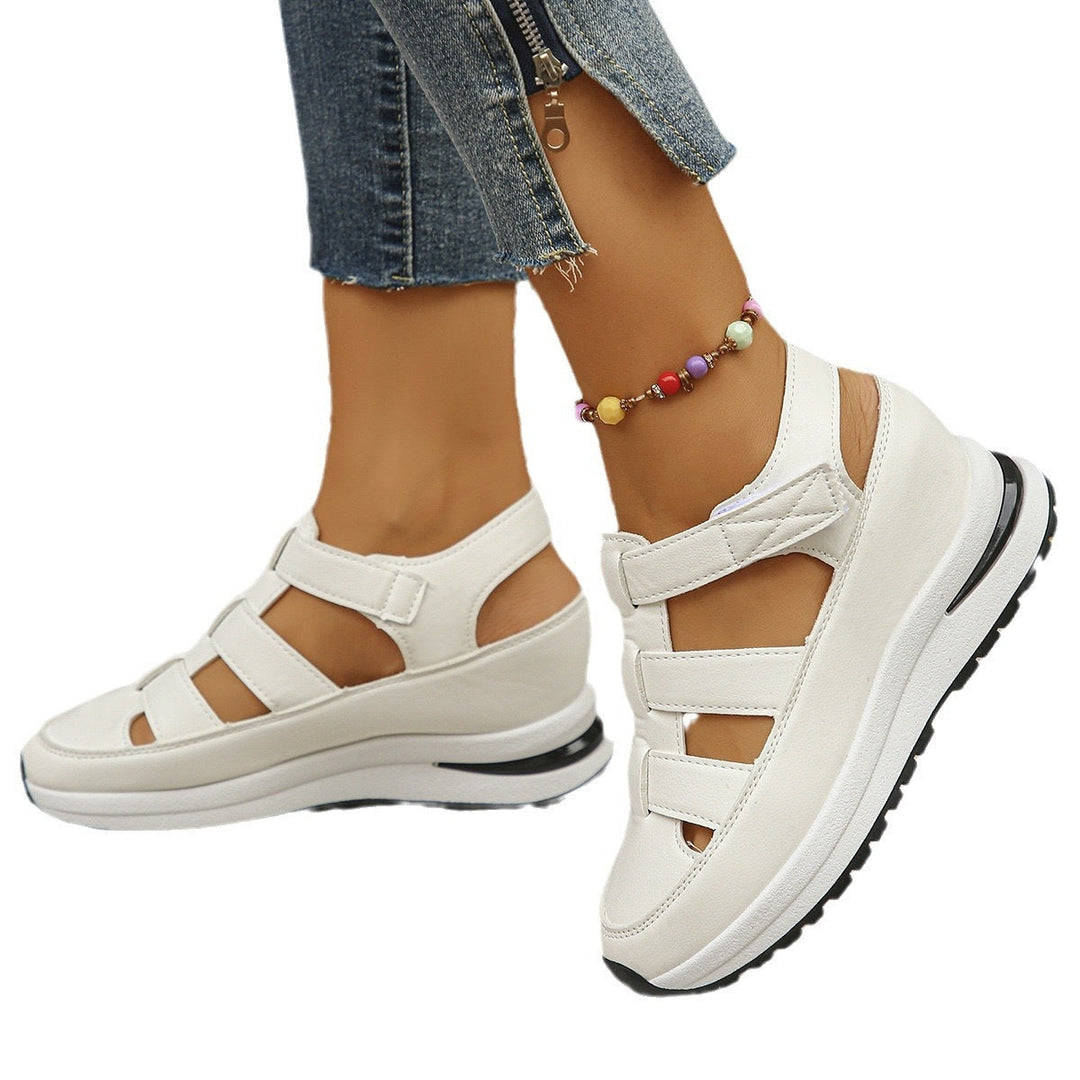 Damen Sportliche Wedge-Sandaletten mit verstellbaren Riemen und rutschfester Sohle Drune