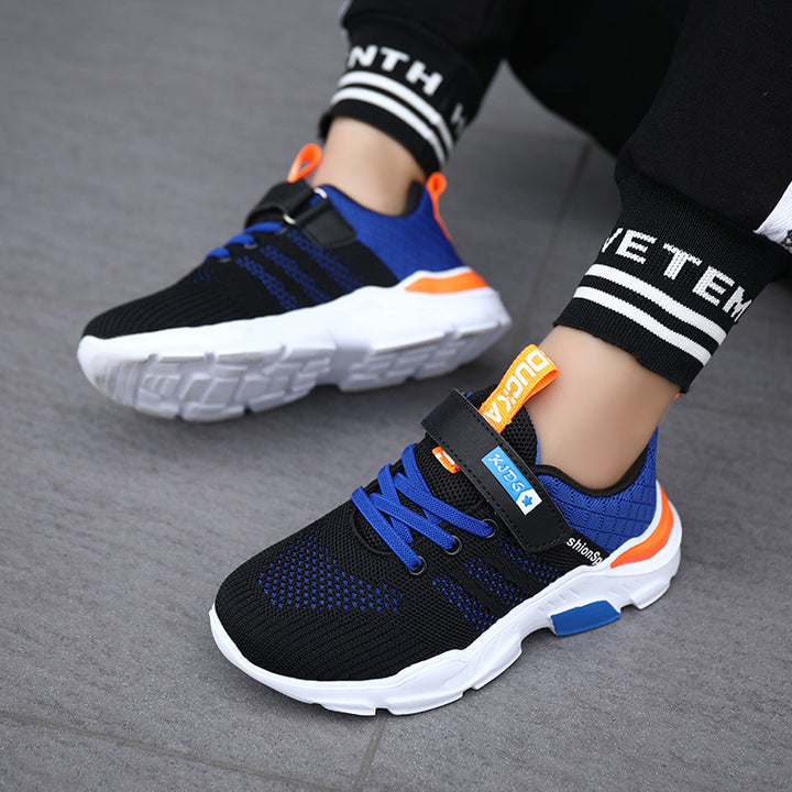 Unisex Kinder-Sneaker mit atmungsaktivem Strickschaft und Klettverschluss Drune