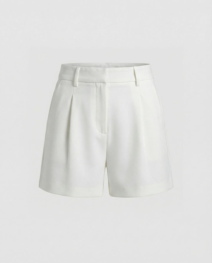 Damen High Waist A-Linien Shorts Elegante Business Kurzhose