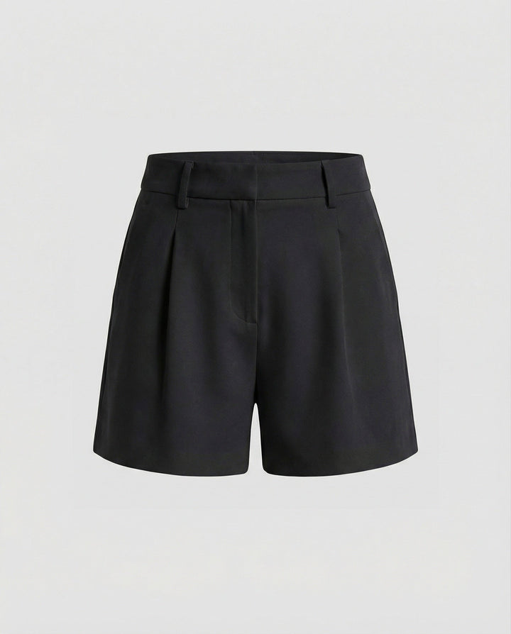 Damen High Waist A-Linien Shorts Elegante Business Kurzhose