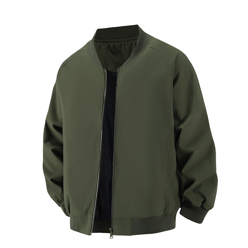 Herren Minimalistische Oversize-Bomberjacke mit Raglanärmeln, elastischem Saum & Komfortkragen Drune