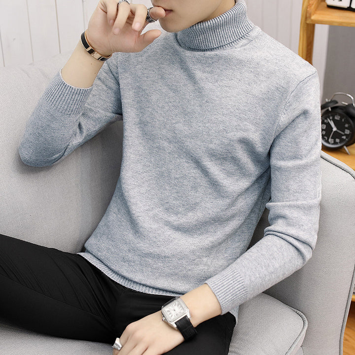 Herren modischer Rollkragenpullover mit feiner Struktur Drune