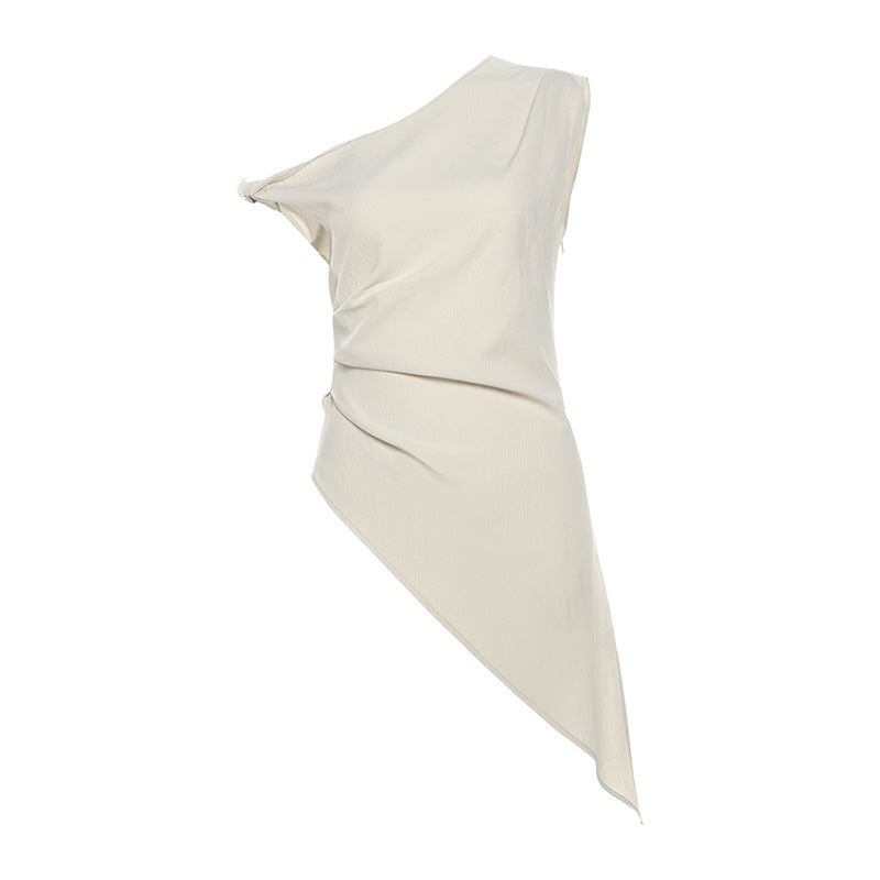 Damen asymmetrisches Top Drune