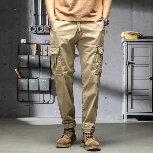 Herren Urbaner Ripstop-Cargo-Jogger mit elastischem Komfortbund und Mehrfach‑Klappentaschen Drune
