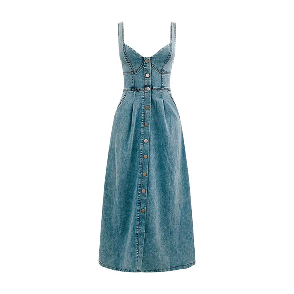 Damen Jeanskleid mit Knopfleiste und lässigem Schnitt Drune