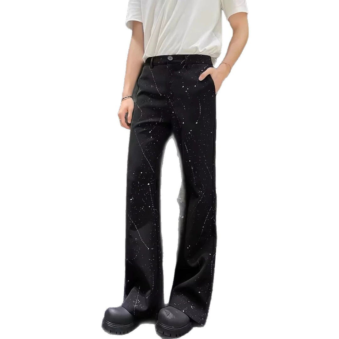 Herren Weitgeschnittene Jeans mit abstraktem Muster Drune