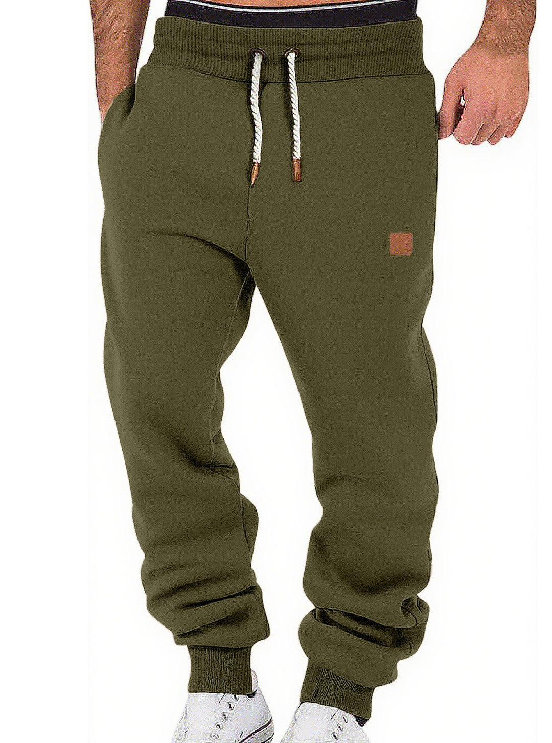 Herren Relax-Fit Fleece-Jogginghose mit Bündchen und Kordelzug Drune