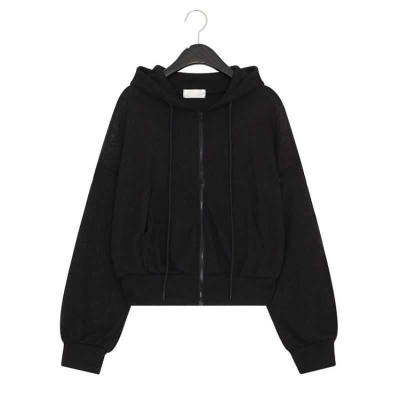 Damen sportliche Kurzjacke mit durchgehendem Reißverschluss Drune
