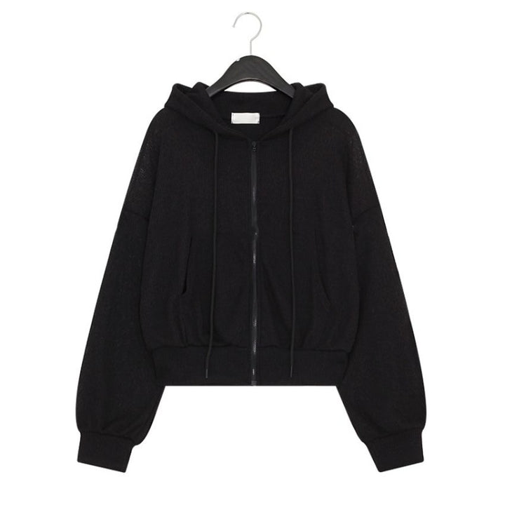 Damen sportliche Kurzjacke mit durchgehendem Reißverschluss Drune