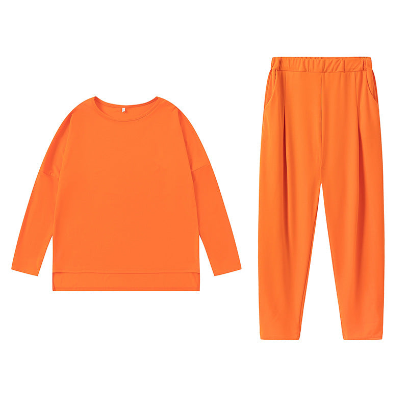 Damen Sportliches Sweat-Outfit mit elastischem Bund und geräumigen Taschen Drune