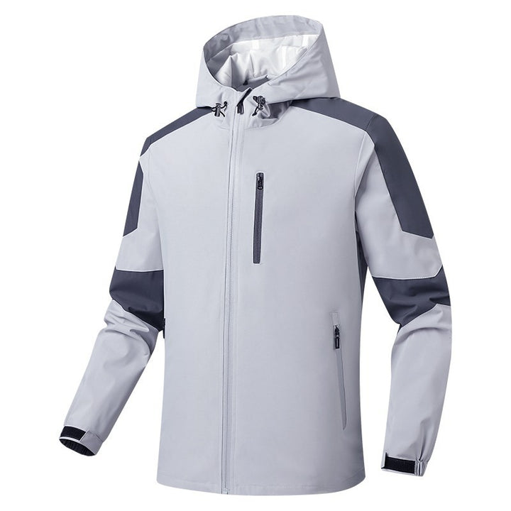 Herren Atmungsaktive Softshell-Trekkingjacke mit Kapuze und wasserdichter Membran Drune