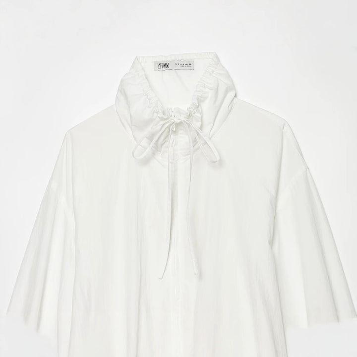 Damen Leichte Cropped Windjacke mit Tunnelzugkragen und Taillenraffung Drune