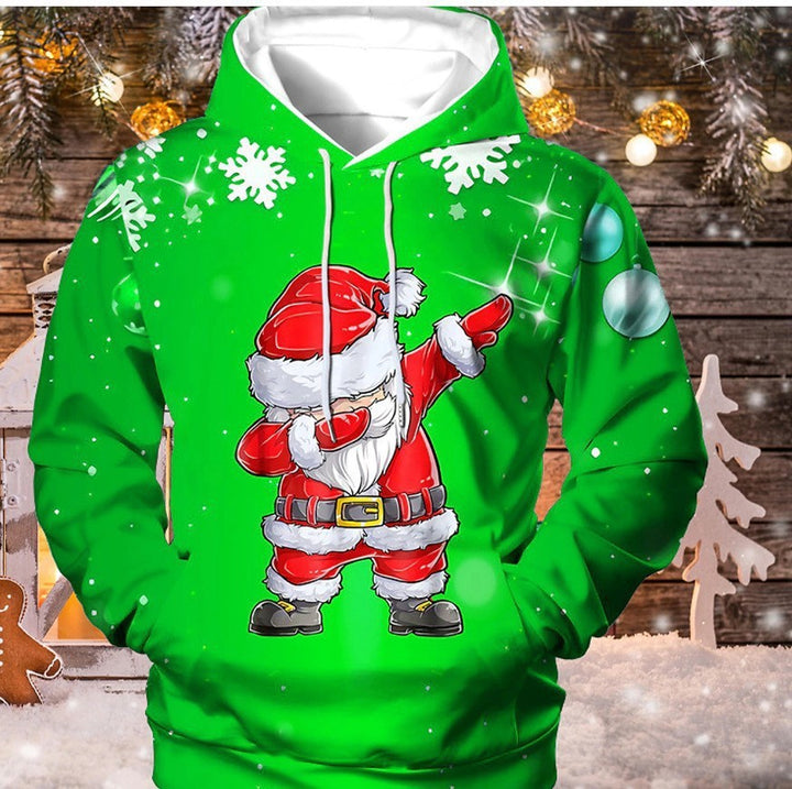 Damen Lustiger Weihnachts-Kapuzenpullover mit Santa-Motiv Drune