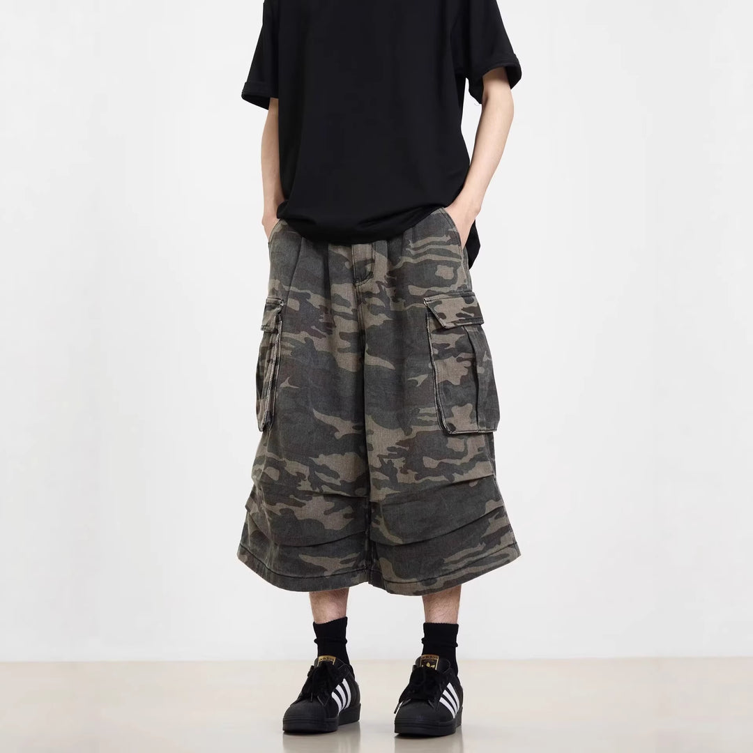 Herren Modische Cargoshorts mit weitem Schnitt Drune