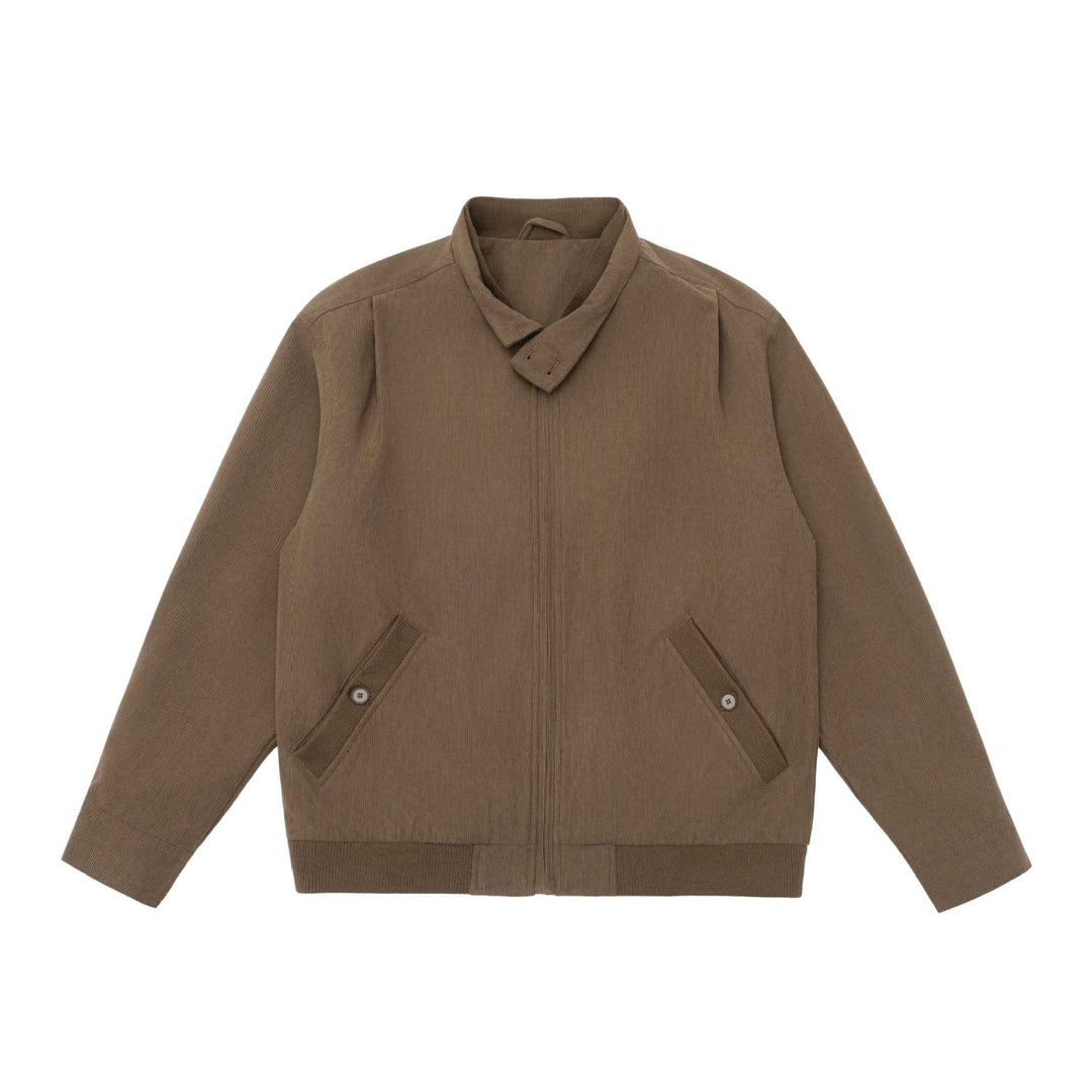 Herren Gepolsterte Jacke im Cord‑Look mit Stehkragen und aufgesetzten Pattentaschen Drune