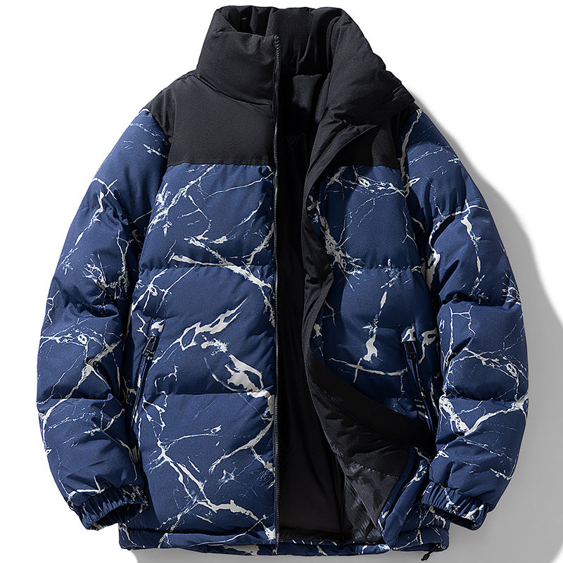 Herren Wärmende Steppjacke mit hohem Kragen