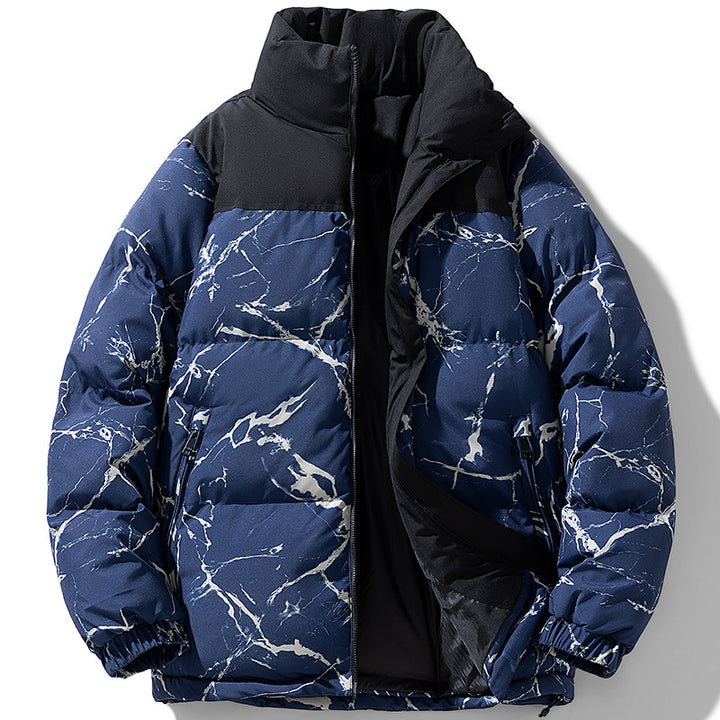Herren Wärmende Steppjacke mit hohem Kragen