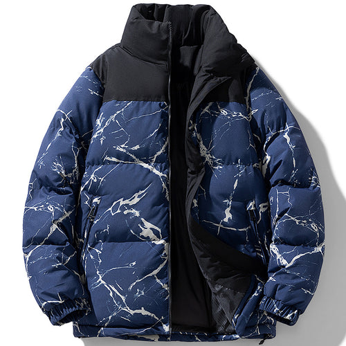 Herren Wärmende Steppjacke mit hohem Kragen