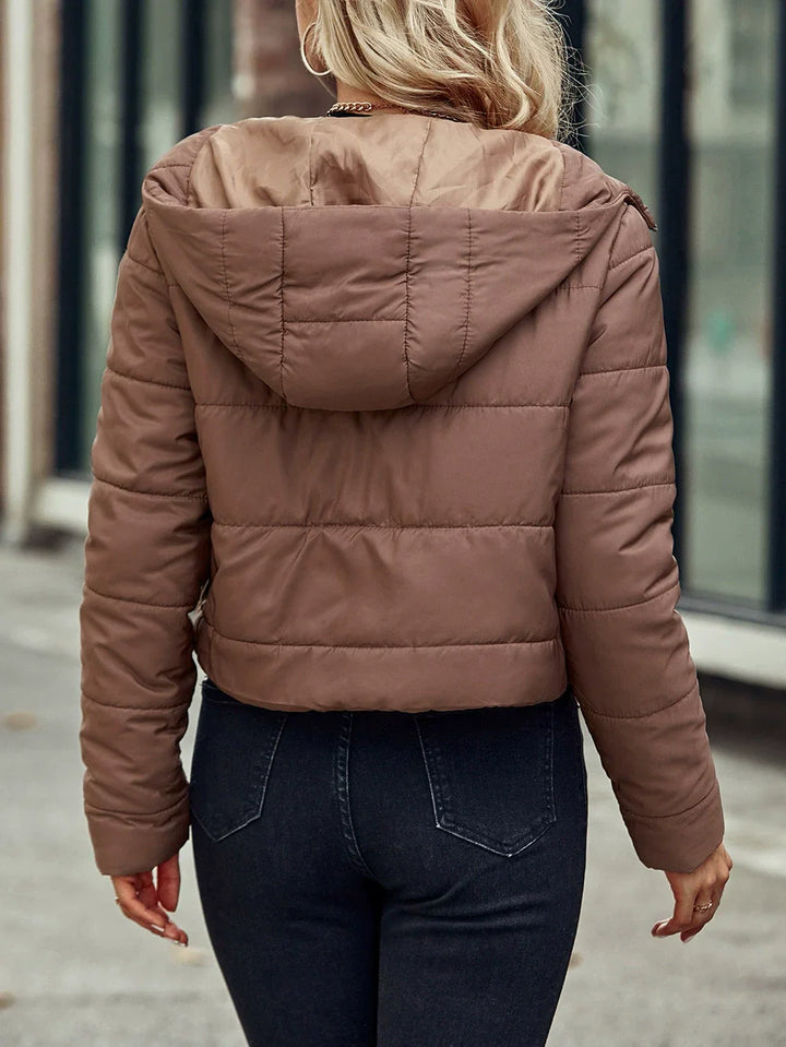 Drune | Steppjacke - Kurze Passform - Kapuze - Leichte Polsterung - Reißverschluss - Freizeit