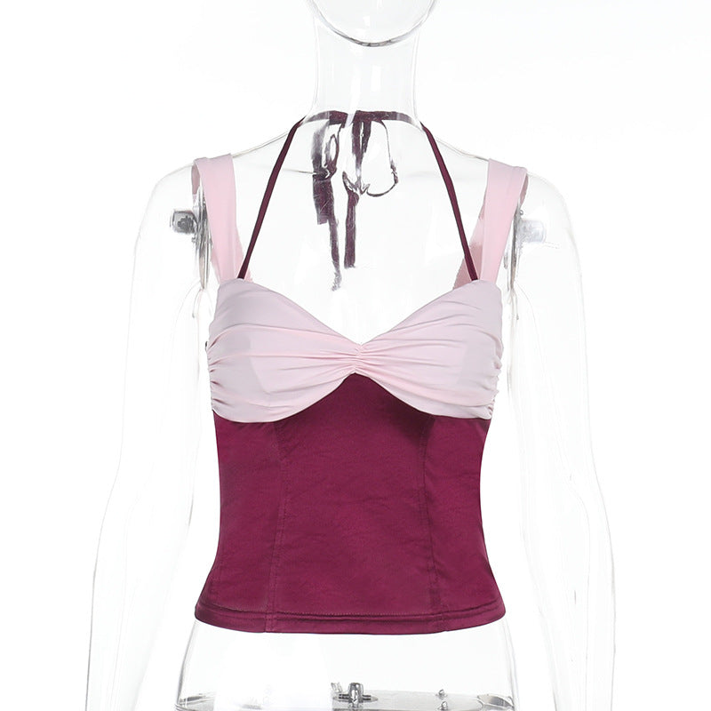 Damen Crop-Top mit schulterfreiem Design und raffinierten Rüschendetails Drune