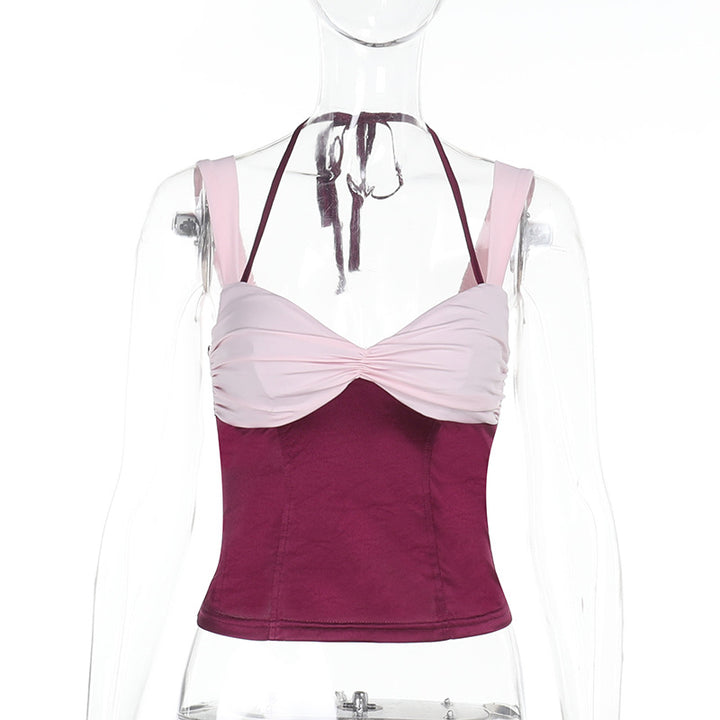 Damen Crop-Top mit schulterfreiem Design und raffinierten Rüschendetails Drune
