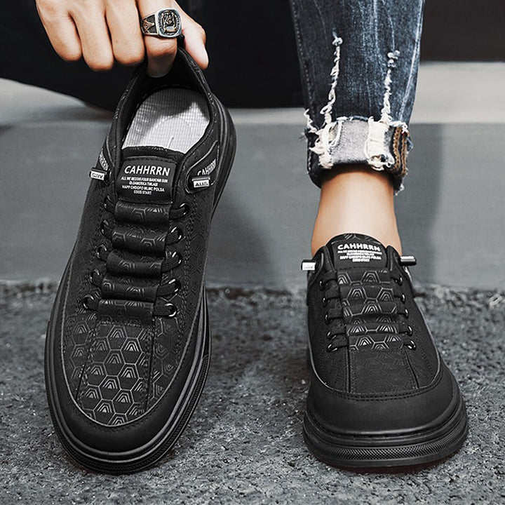 Herren Lässige Low-Top Sneaker mit geprägter Wabenstruktur und dämpfender Plateausohle Drune