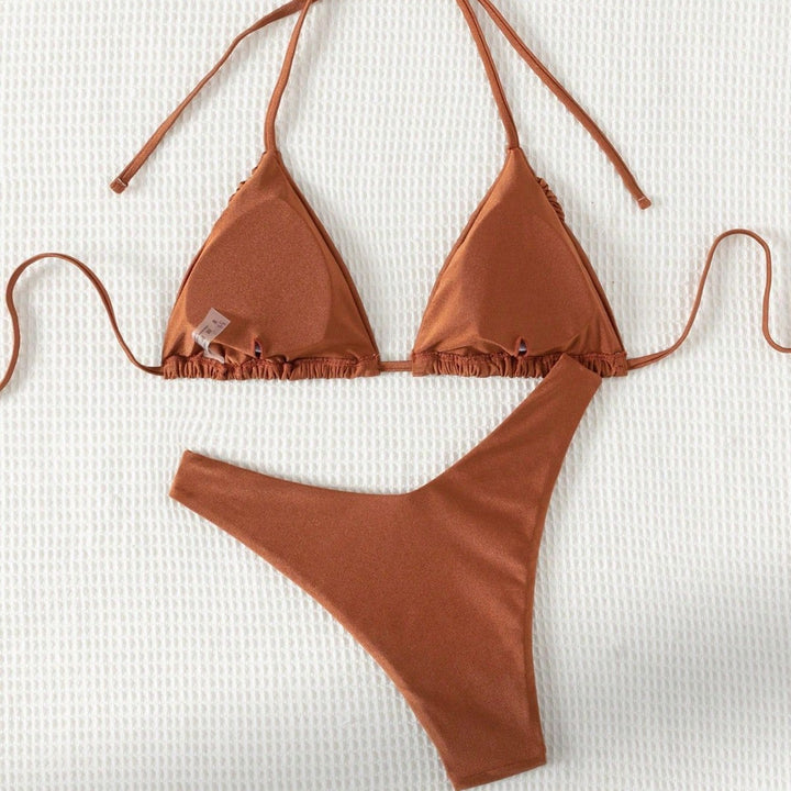 Damen Triangel-Bikini mit Raffungen Drune