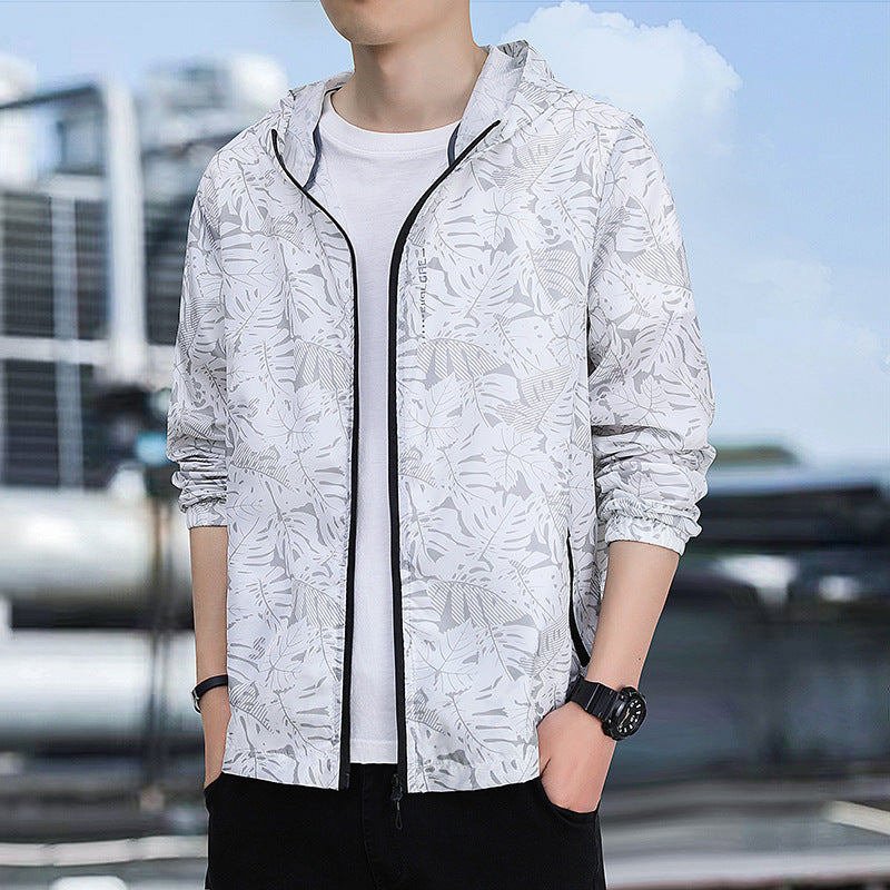 Herren Leichte Outdoorjacke mit floralem Design Drune
