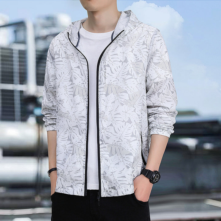 Herren Leichte Outdoorjacke mit floralem Design Drune
