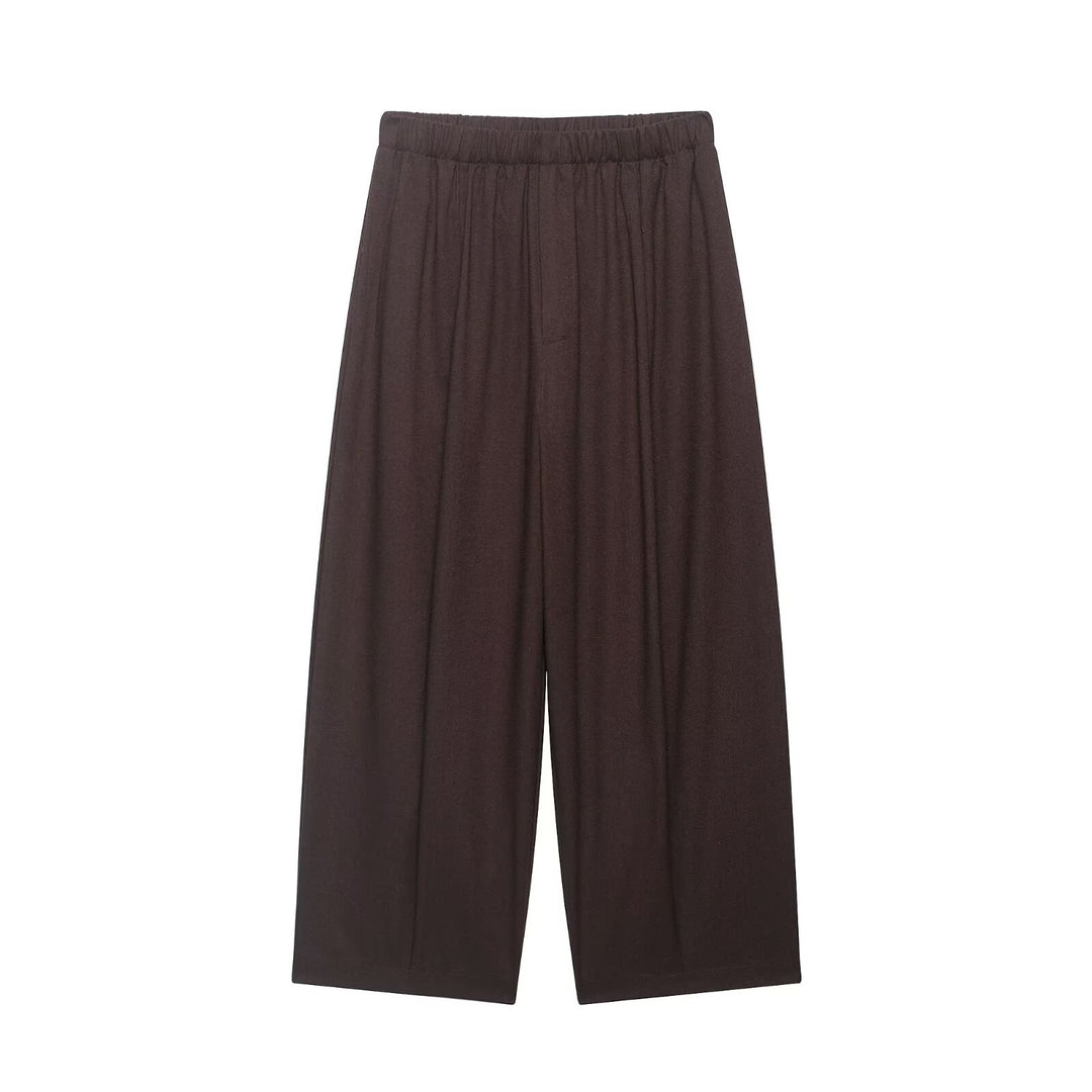Damen Zweiteiliges Lounge‑Set mit Hemdoberteil und weiter Culotte mit Elastikbund Drune