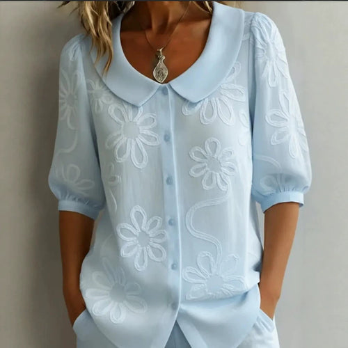Damen Bluse mit floralem Muster Drune