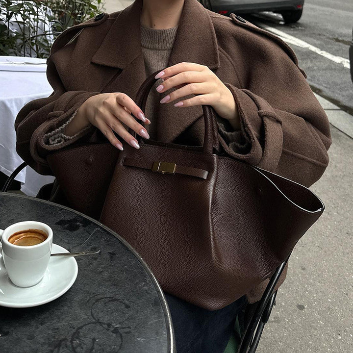 Damen Kurze Wolljacke im Trench-Stil mit stylischen Details Drune