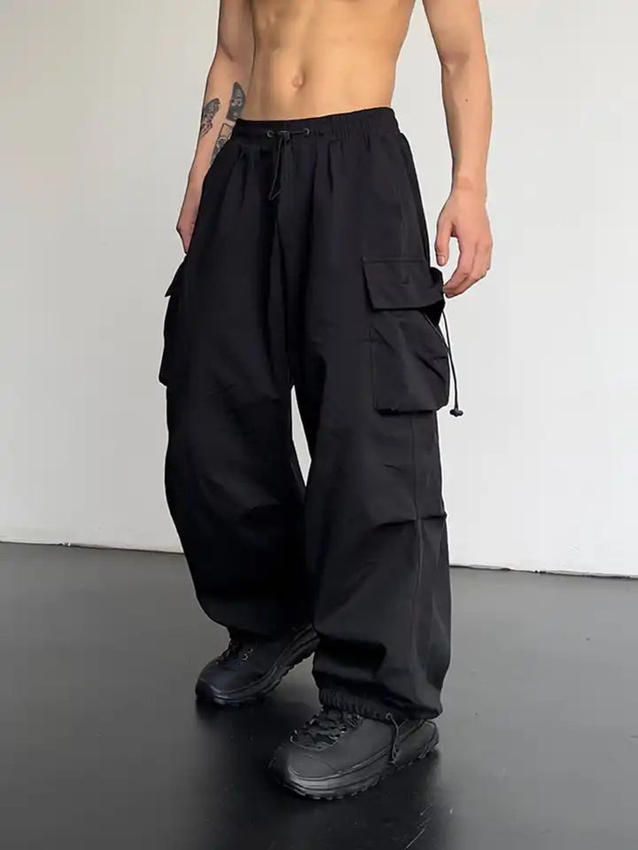 Herren Cargo Hose Weit Tunnelzug