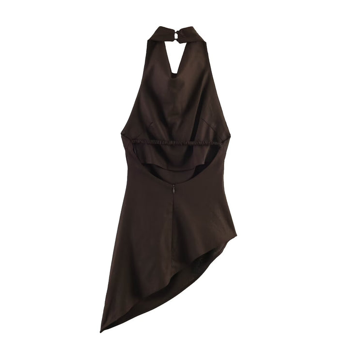 Damen asymmetrisches Kleid mit hochwertigem Material Drune