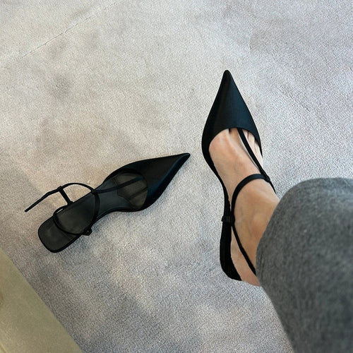 Damen Slingback Pumps mit elegantem Faltendesign und modischem Schnitt Drune