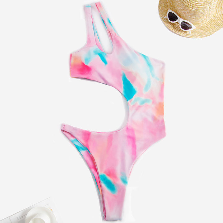 Damen Einteiliger Badeanzug mit innovativem Cut-Out und asymmetrischem Design Drune
