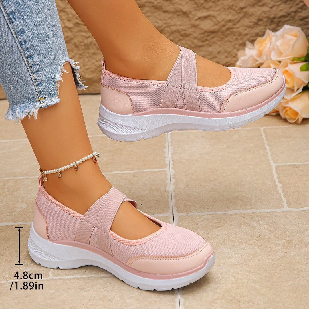 Damen Sportive Mary-Jane-Sneaker mit elastischem Kreuzriemen Drune