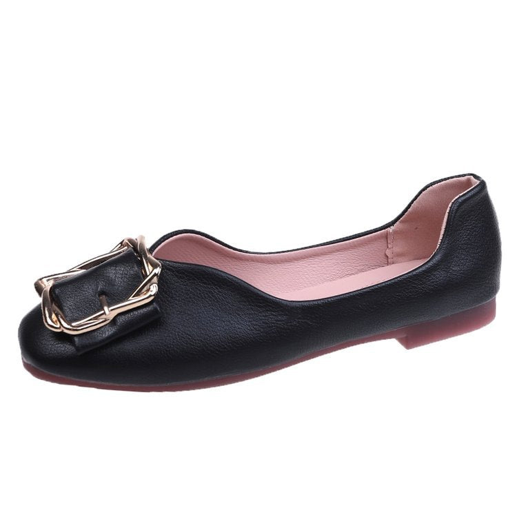 Damen Ballerinas mit dekorativer Schnalle und luxuriösem Innenfutter Drune