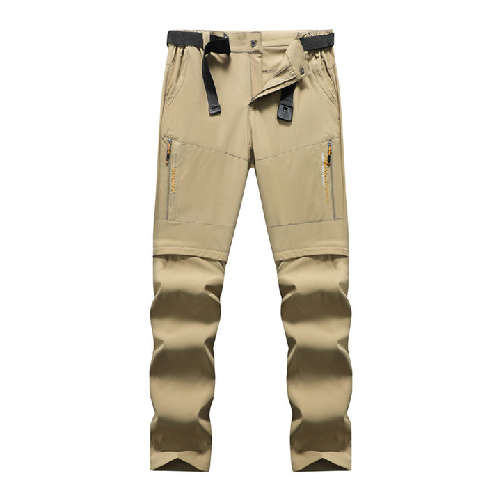 Herren Outdoor-Hose mit vorgeformten Knien, Reißverschlusstaschen und integriertem Gürtel Drune