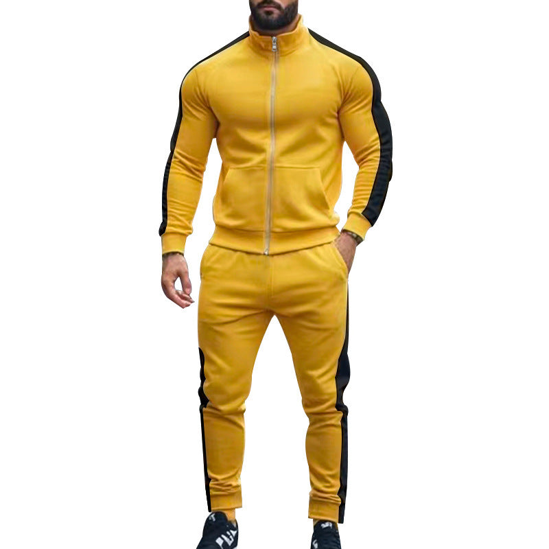 Herren Sportlicher Trainingsanzug mit modernem Stehkragen und praktischen Taschen Drune