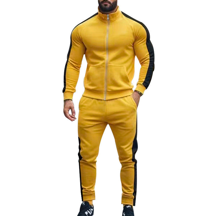Herren Sportlicher Trainingsanzug mit modernem Stehkragen und praktischen Taschen Drune