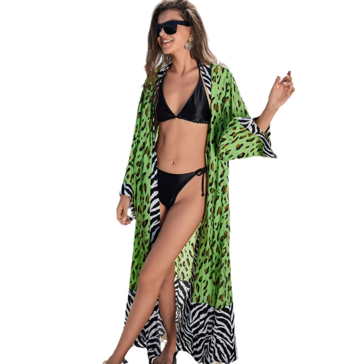 Damen modischer Strandkimono mit auffälligen Mustern Drune