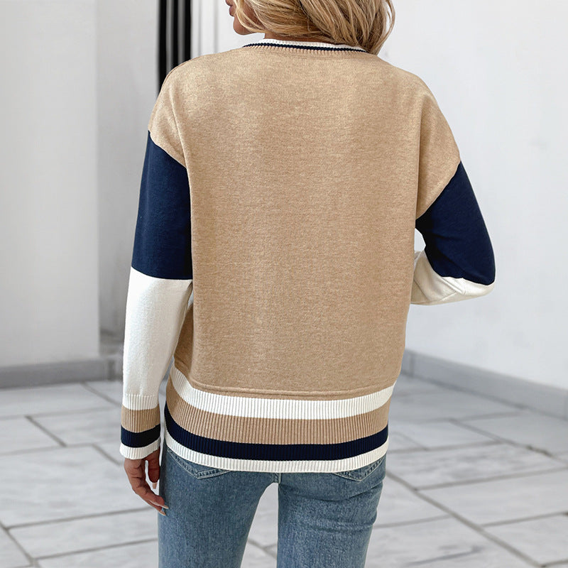 Damen Lässiger Farbauswahl Pullover Drune