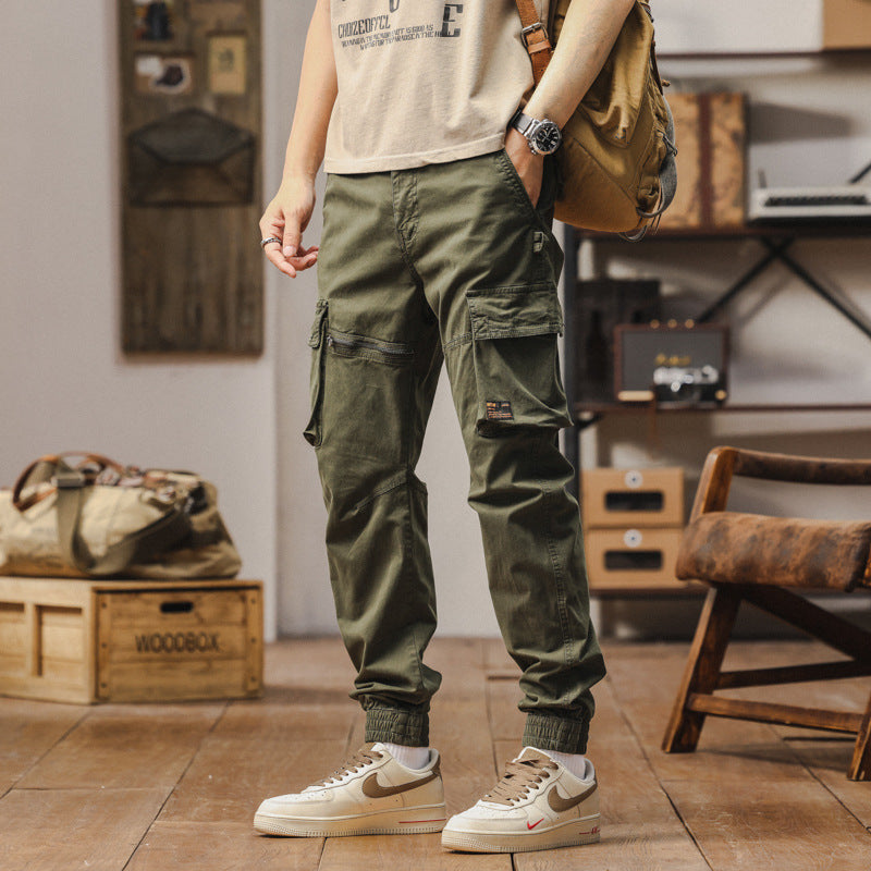 Herren Carpenter-Style Cargohose mit Zip-Knöchel, verstärkten Kniepaneelen und multifunktionalen Taschen Drune